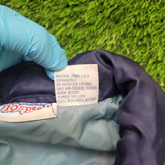 VTG 80s 10speed Piped Bomber Jacket Womens Large Retro Indie Sleaze Puffer - Picture 5 of 6